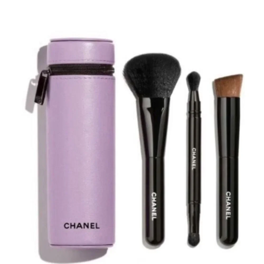 CHANEL CODES Les Pinceaux Brush & Mirror Set ~ 135 Immortelle Lavender NIB